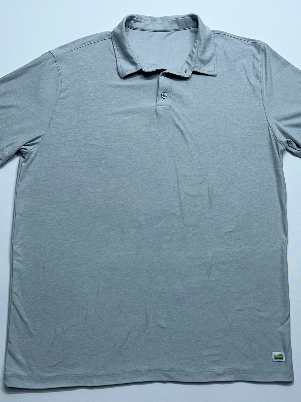 VUORI Polo Shirt Mens Size Medium Gray Short Sleeve Golf Preppy.  READ